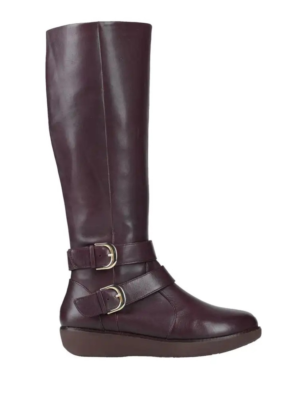 NWT Fitflop Women's Winter Leather Knee-High Buckle Boots